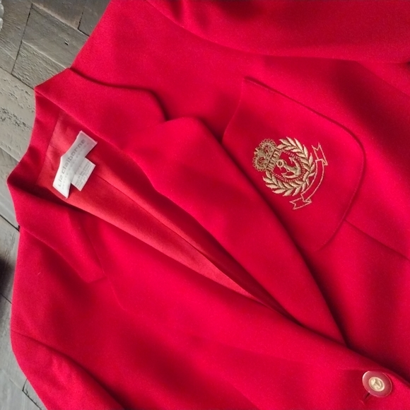 Liz Claiborne Jackets & Blazers - VINTAGE RED LIZ CLAIBORNE SZ 2 Petite CLASSIC SAILOR SUIT JACKET ...